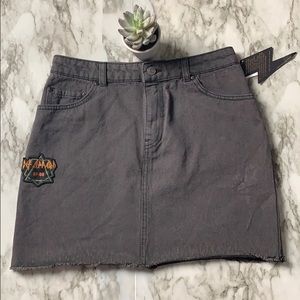 Junk Food Def Leppard Distressed Hem Midi Skirt 5